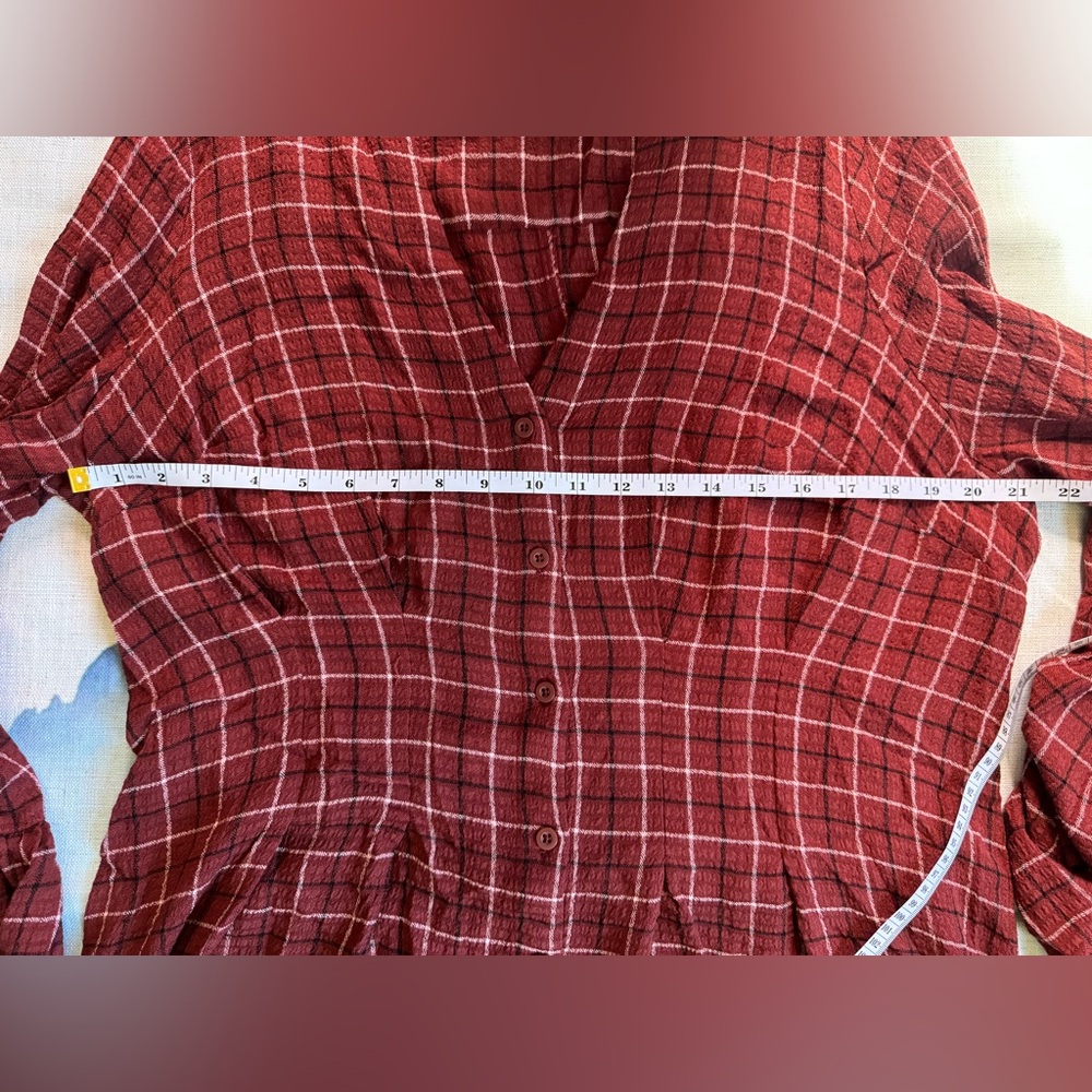 Torrid Rust Colored Windowpane Pattern Dress, Siz… - image 6